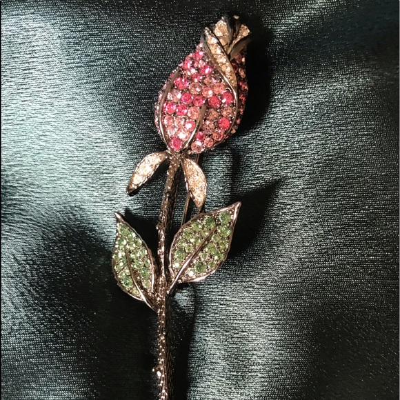 Vintage Kenneth Jay Lane rose brooch. - Picture 2 of 7